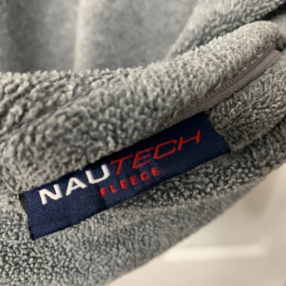 Nautica Men’s Blue & Grey Fleece Quarter-Zip Pullover – XL - Picture 5 of 16